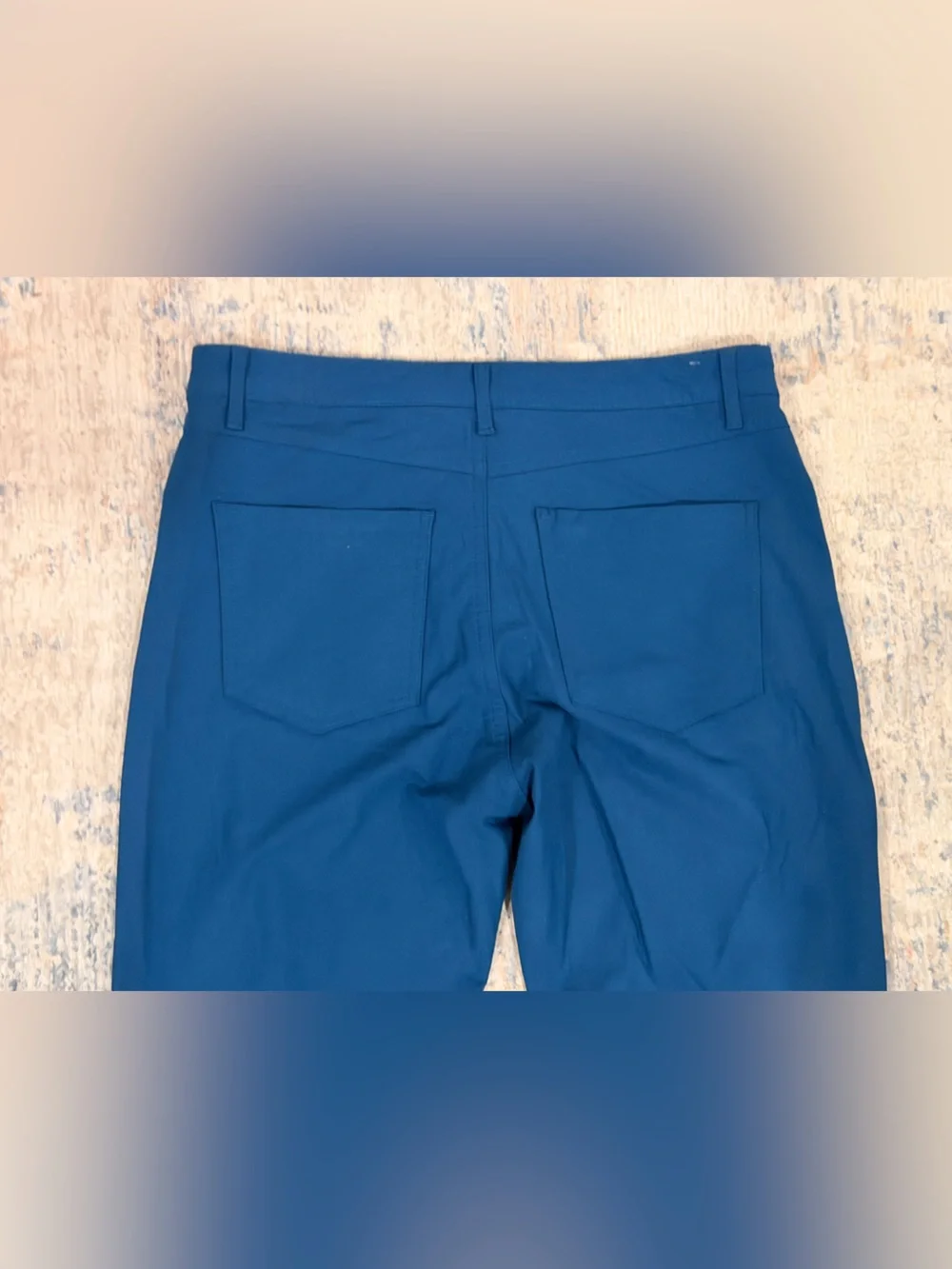 Mens Hudson & Borrow Slacks in Dark Teal Blue